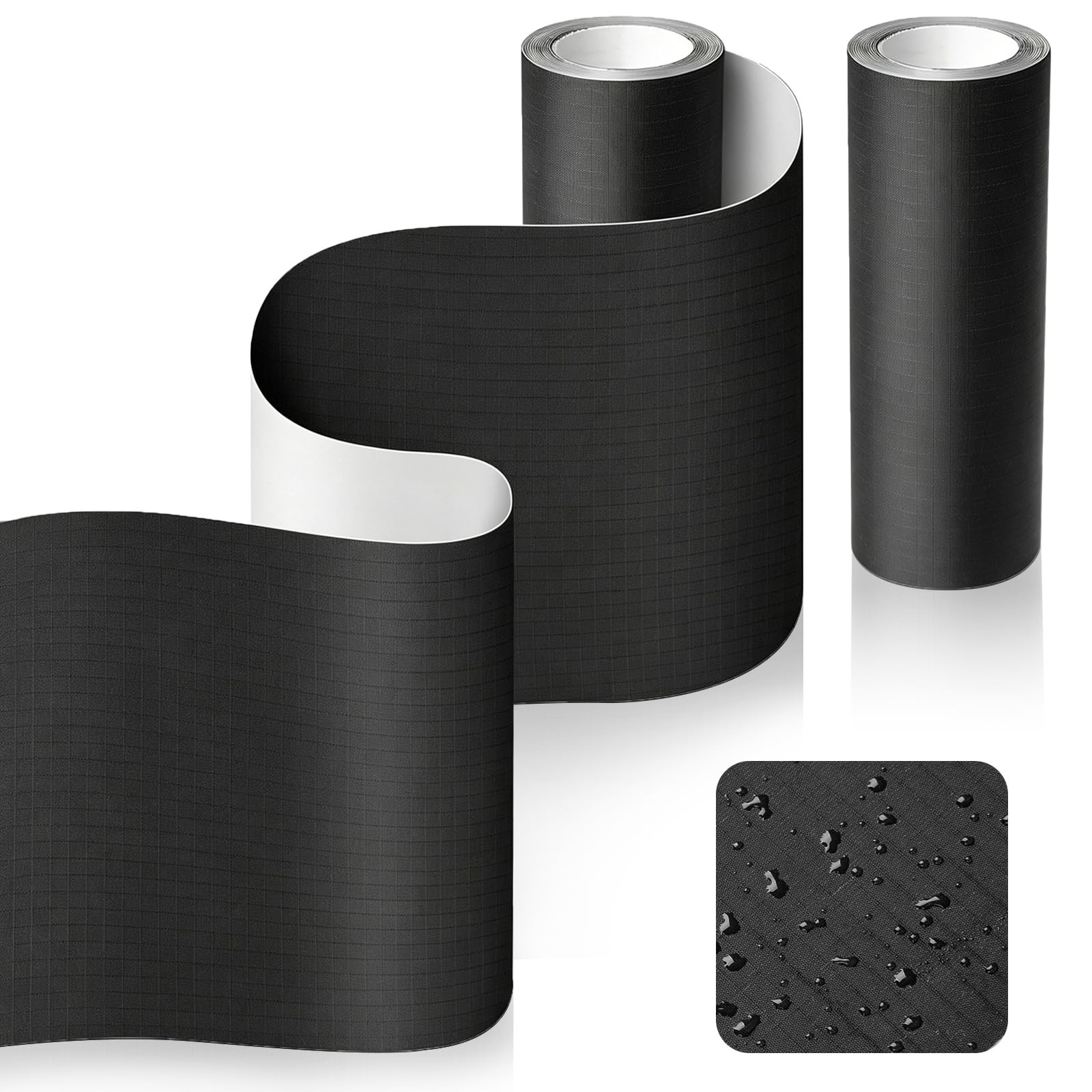 Oipiocy 4" x 63" Nylon Patch Repair Kit, Quick 4 x 63 Inch, Black