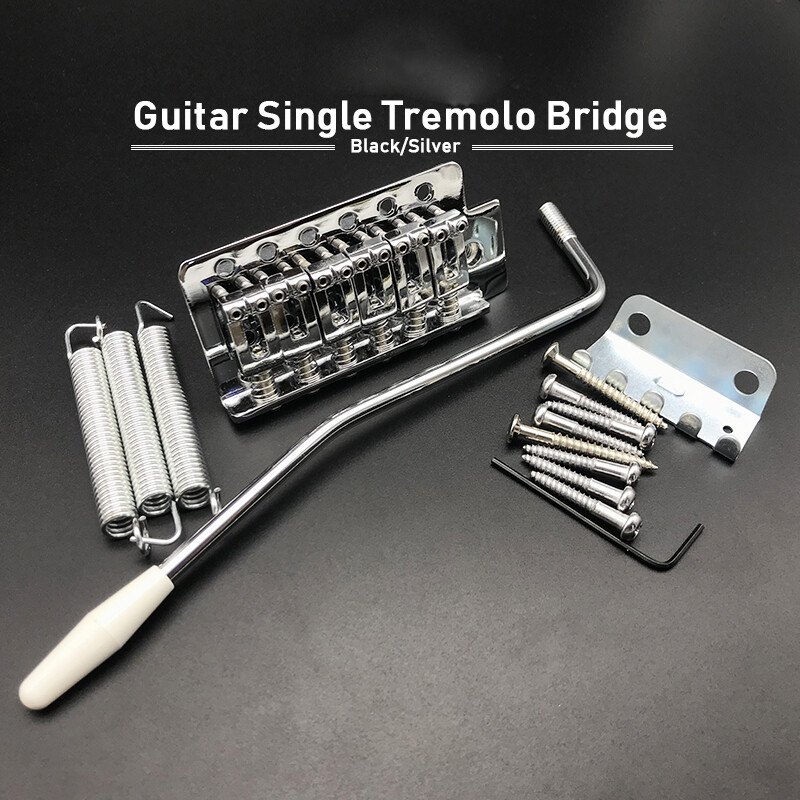 Single Locking Guitar Tremolo Bridge System for Stratocaster Strat SQ ST Chrome