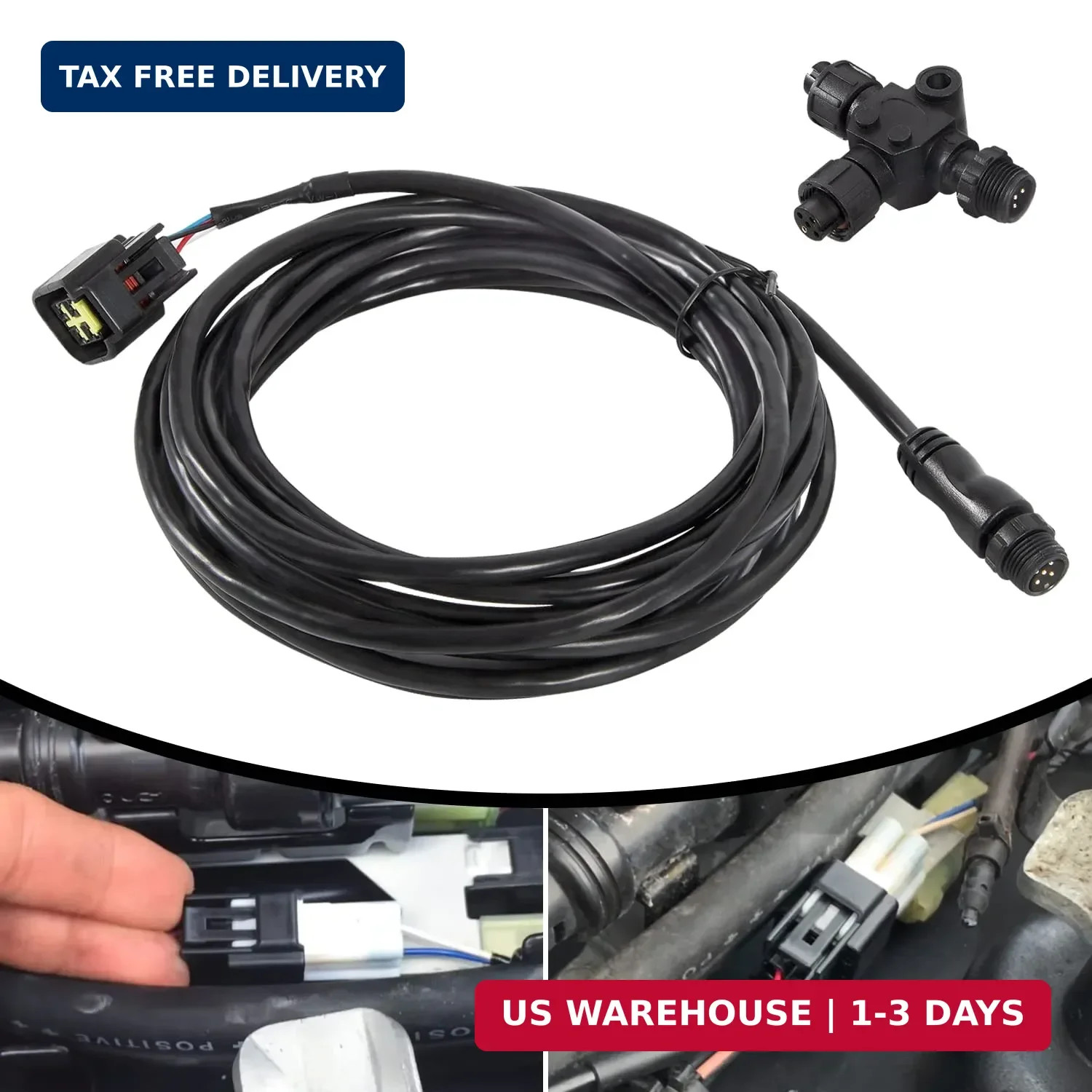 Replace for Yamaha Engine Interface Cable with T-Connector, for Yamaha 2006 & Ne