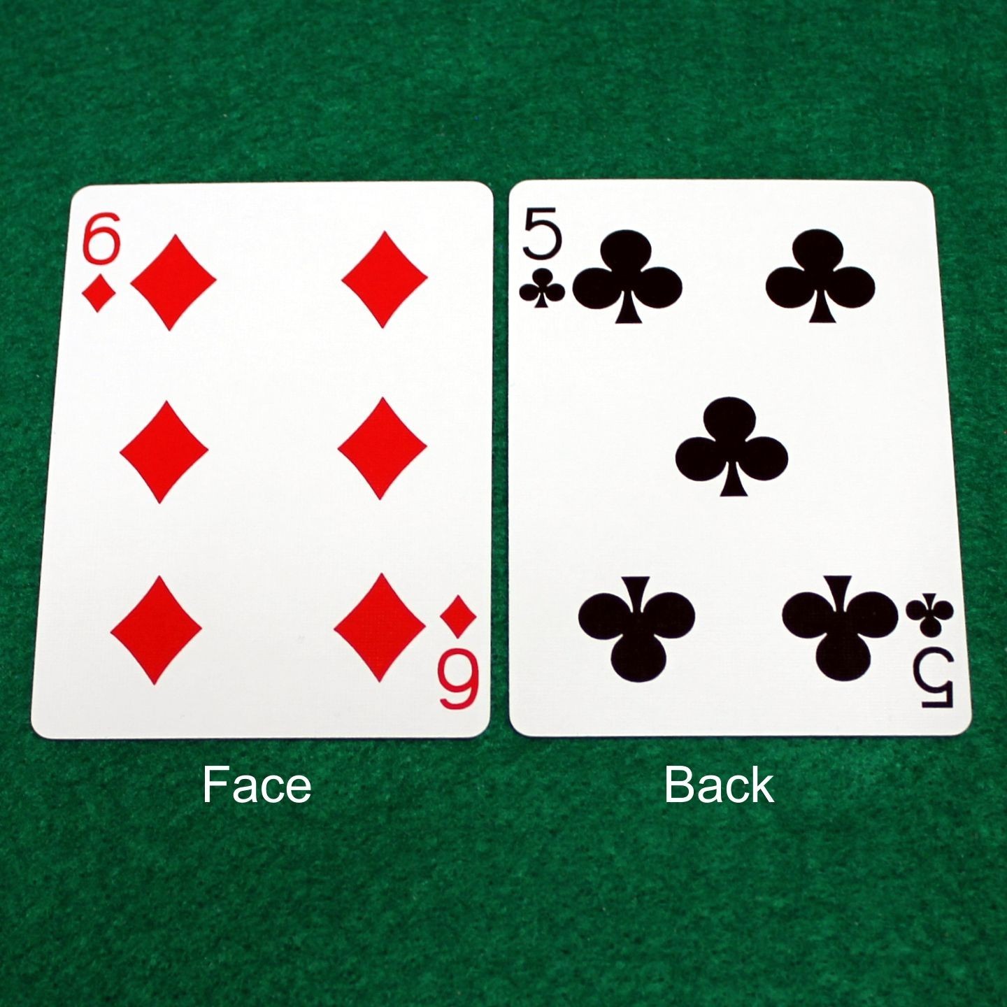 6 of Diamonds / 5 of Clubs - Double Face, Bicycle Printed Gaff Card