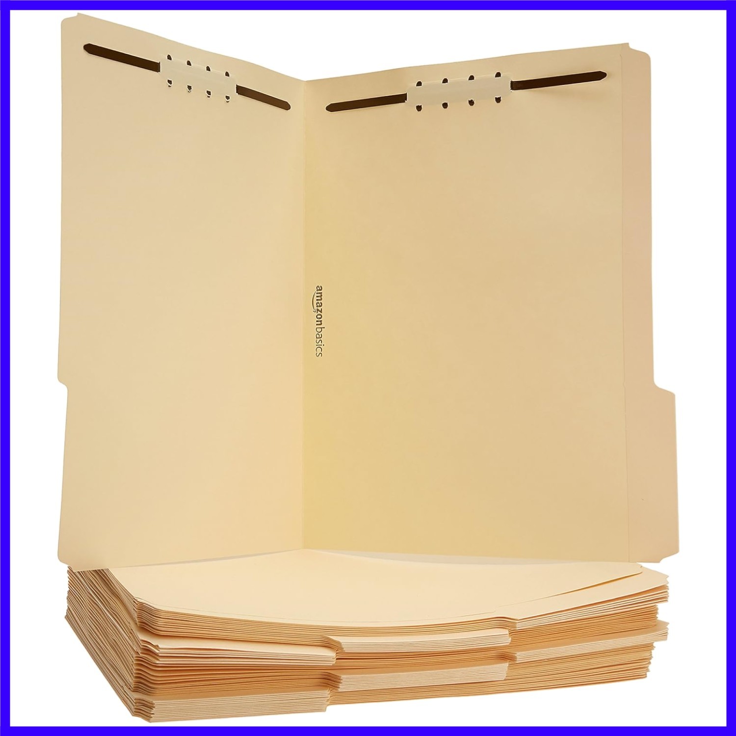 Manila File Folders with Fasteners for Organized Filing, Letter Size, Beige, ...