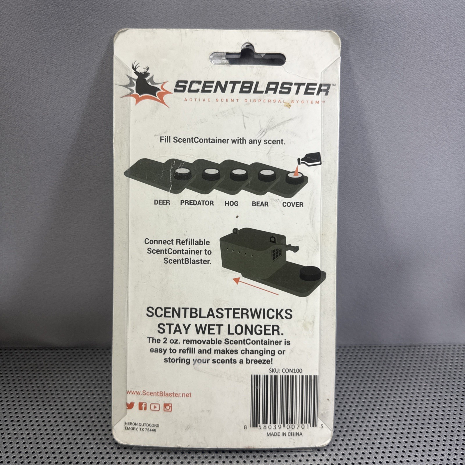 Scentblaster Deer Attractant Scent Container SKU CON100