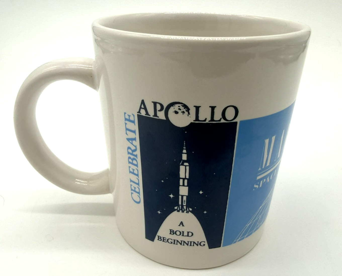 Vintage NASA Marshall Space Flight Center Apollo 25 Years Coffee Mug Cup 1994