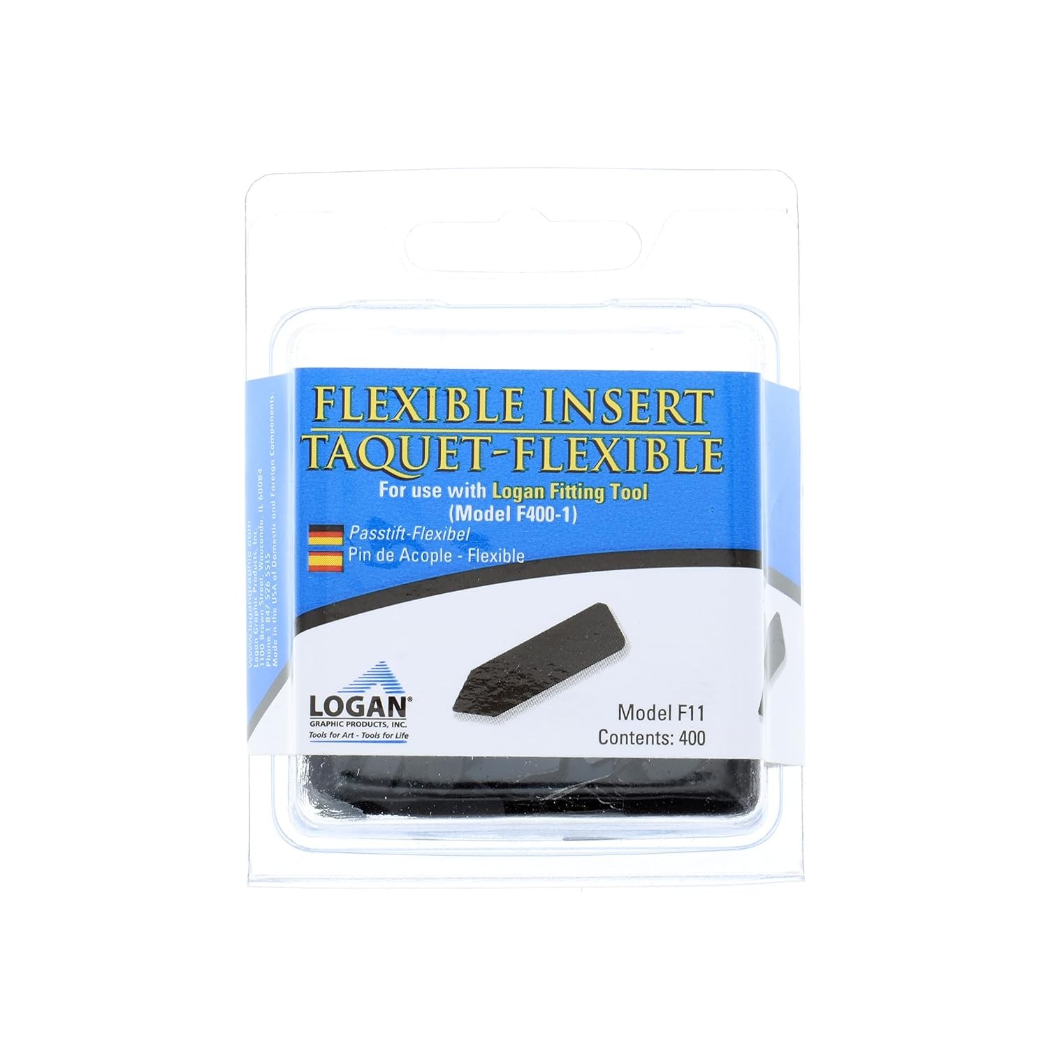 LOGAN Flexible Insert F11 for use in F400-1 ONLY. Pack of 400