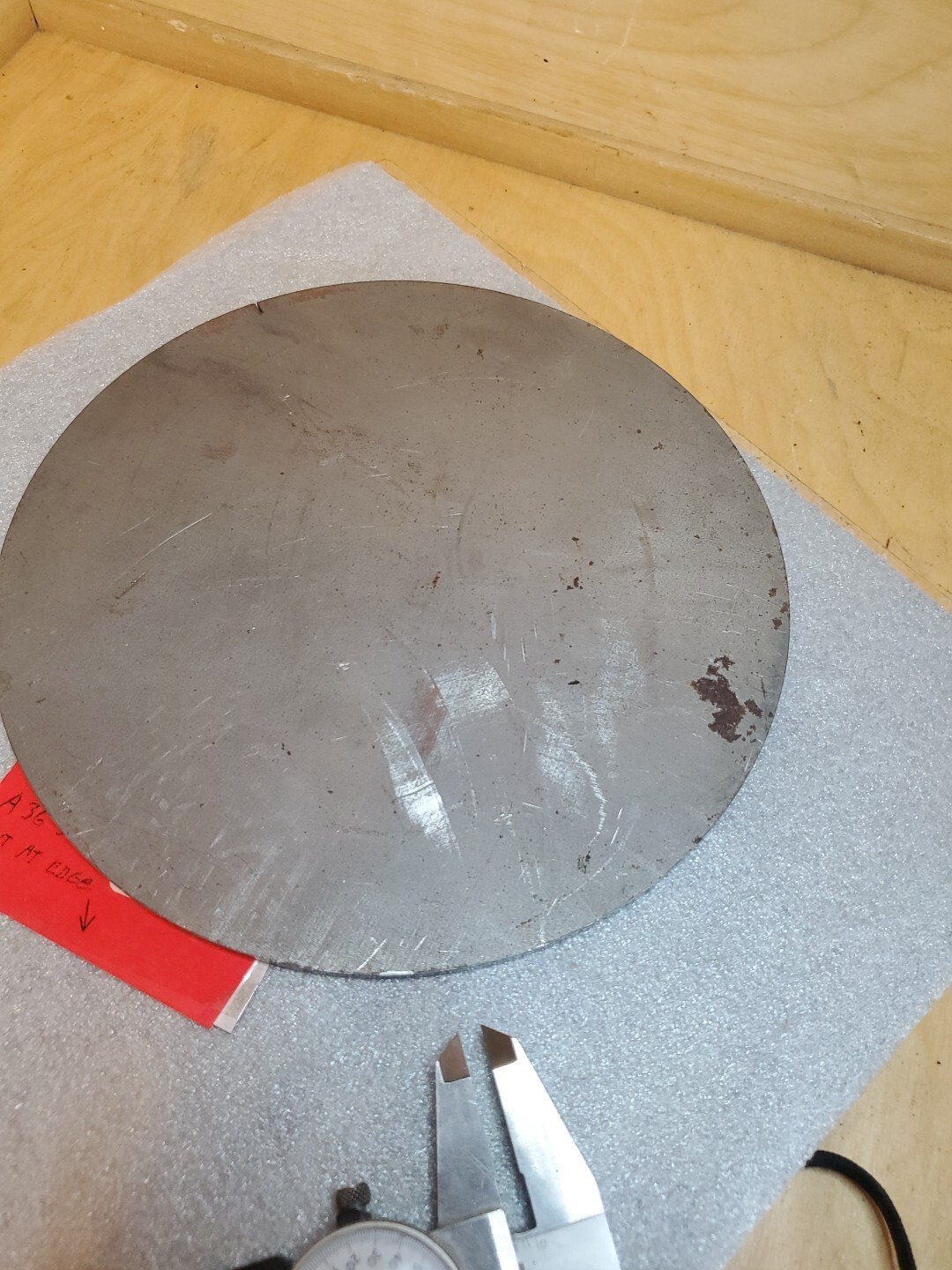 Round Steel Plate 8-1/4" X 0.185" 3/16" A36 Steel Recordable Target Disk
