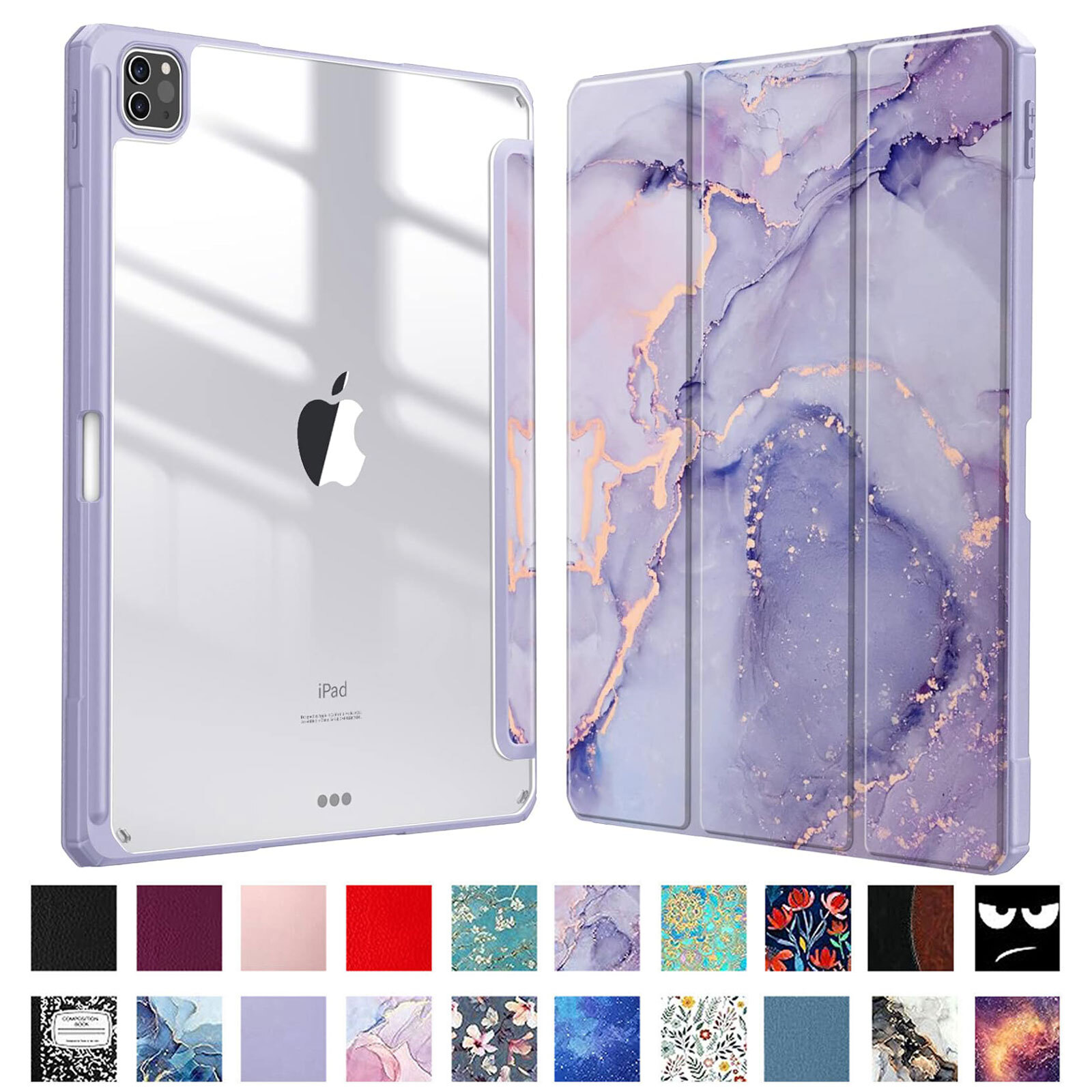 Hybrid Slim Case For iPad Pro 12.9" 6th 2022 /5th/4rd Gen Shockproof Cover Stand