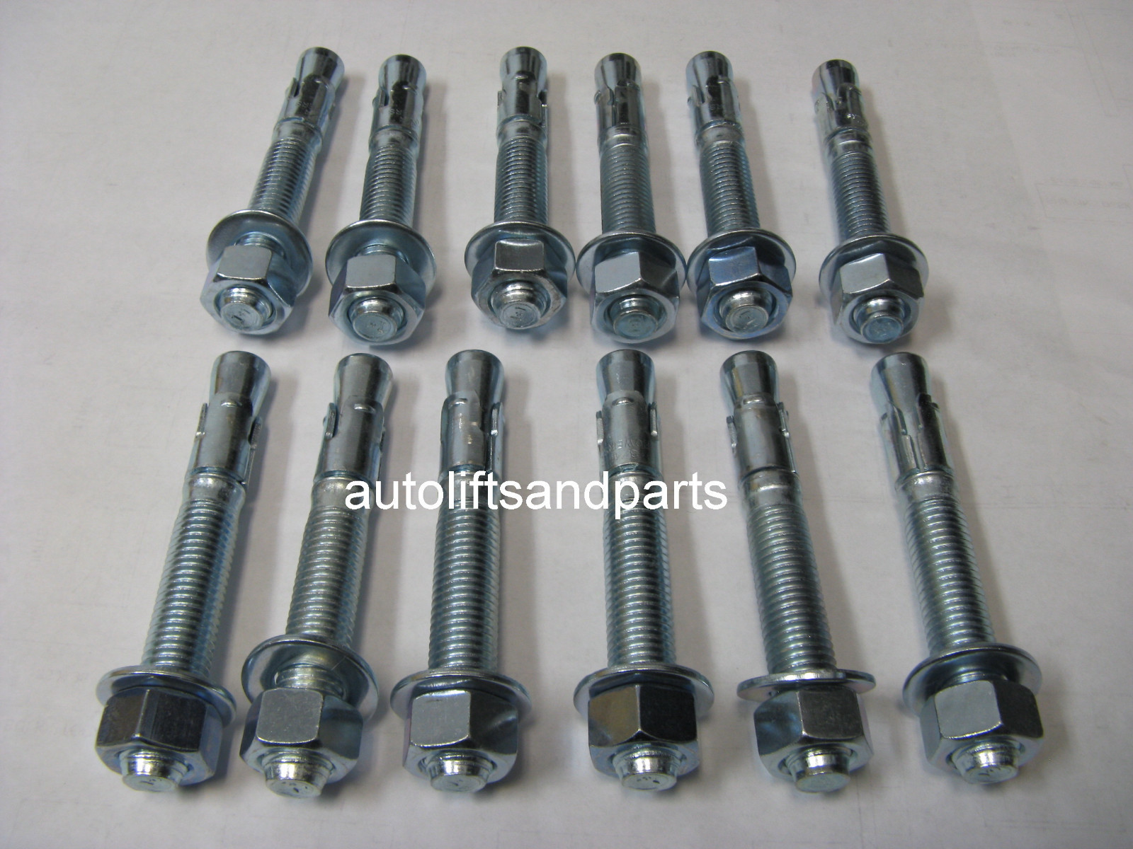 2 Post or 4 Post Auto Lift Wedge Anchors + Leveling Shims Combo Kit 12 PC