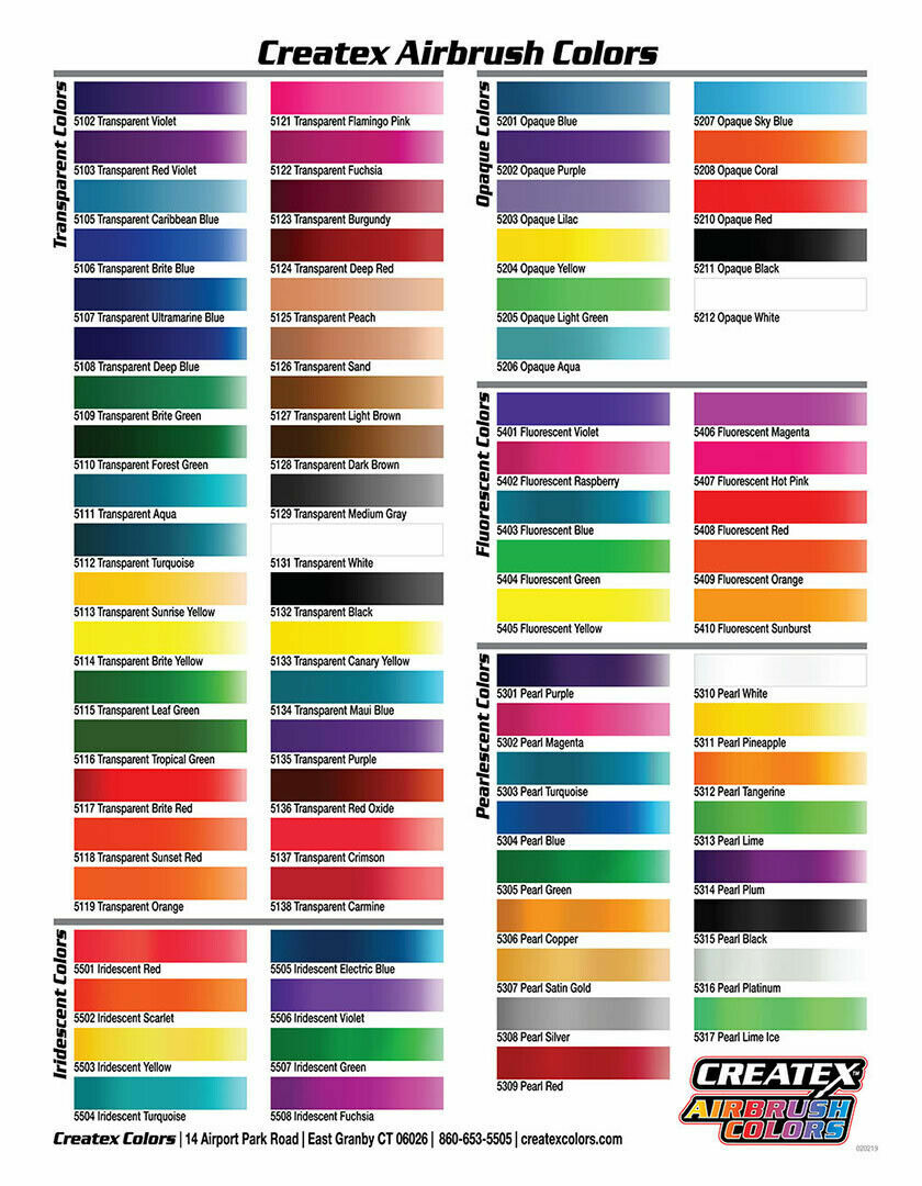 Createx Airbrush Colors 8oz Water Based Airbrush Paint (Choose Your Color)