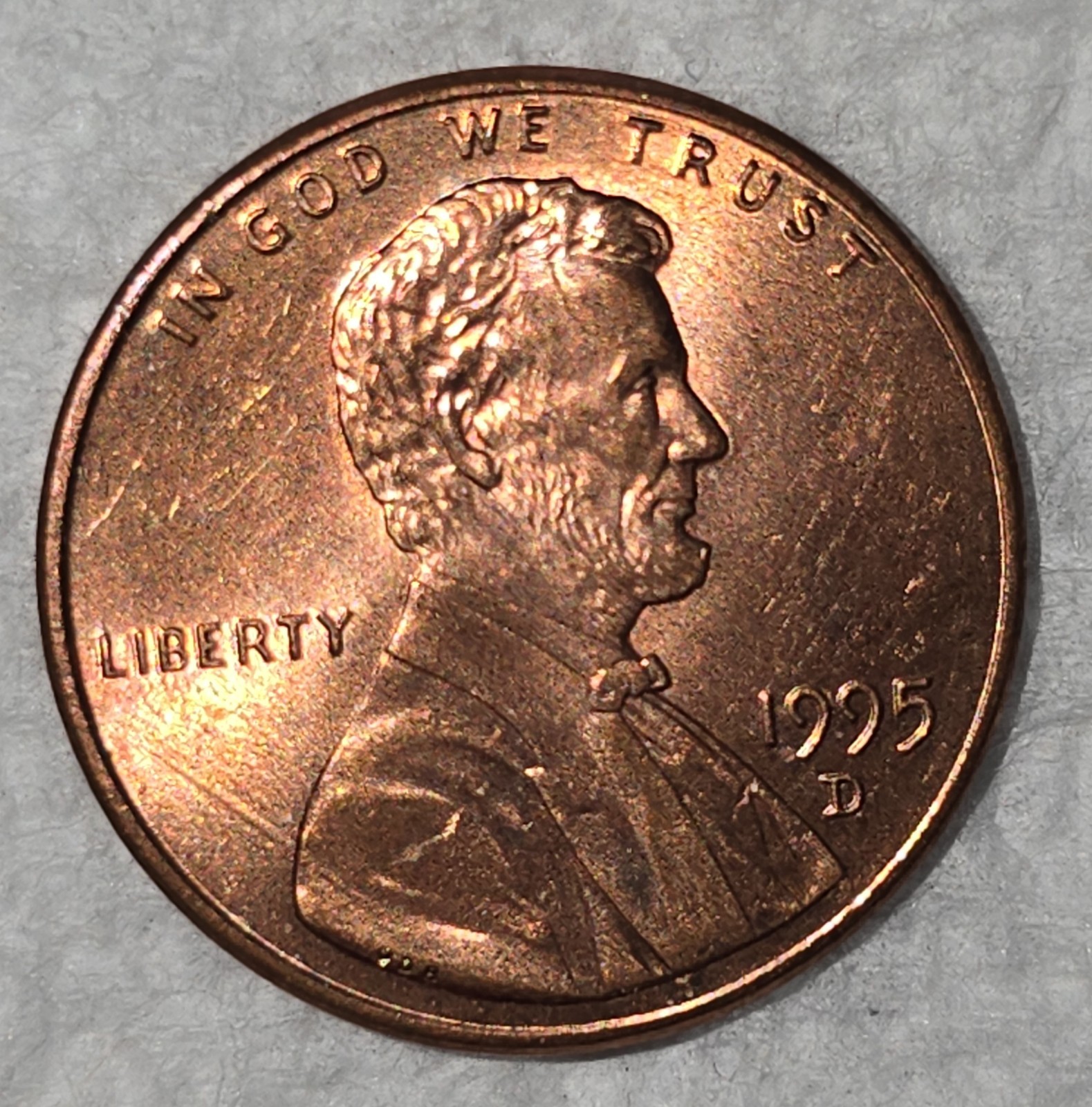 1995 D - Denver Mint Lincoln Memorial  Penny Cent Ungraded, Circulated (KK8690)