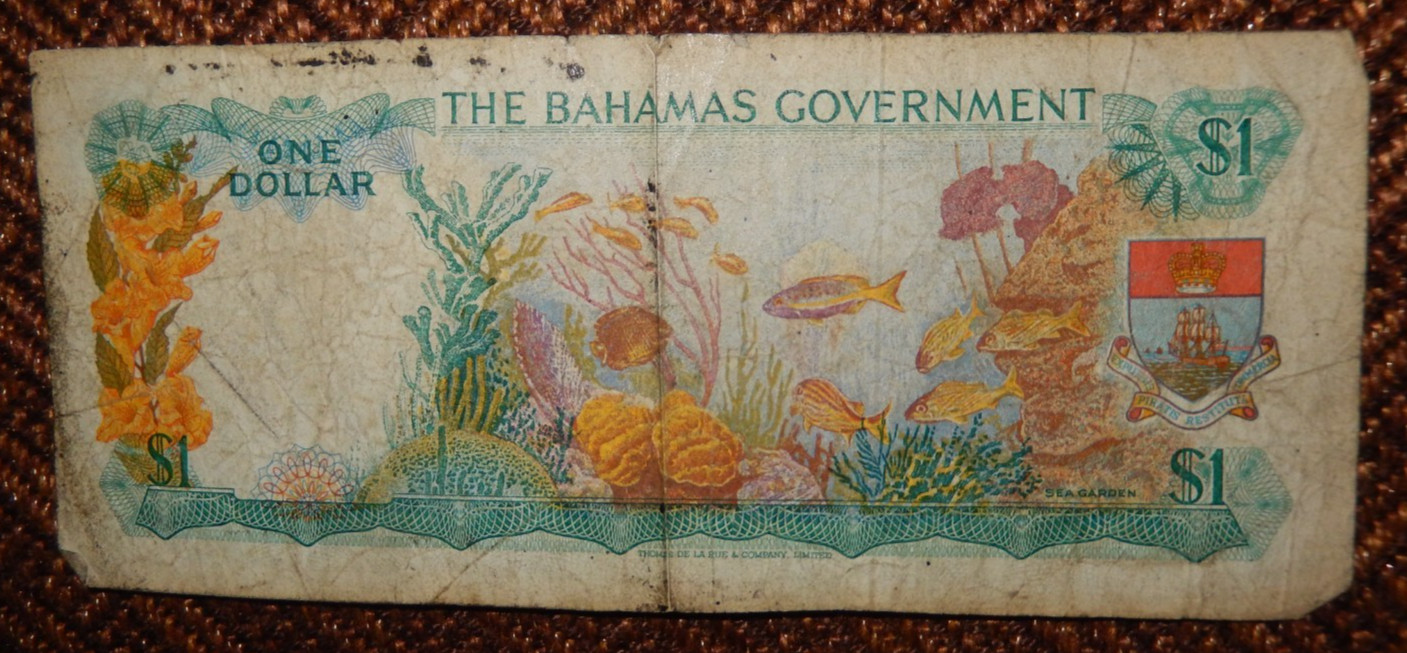 1965 BAHAMAS ONE DOLLAR BANKNOTE 1965