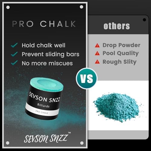 Billiard Pool Cue Chalk - Circle Stick Chalk Hand Chalk Round Cube 3pcs Cyan