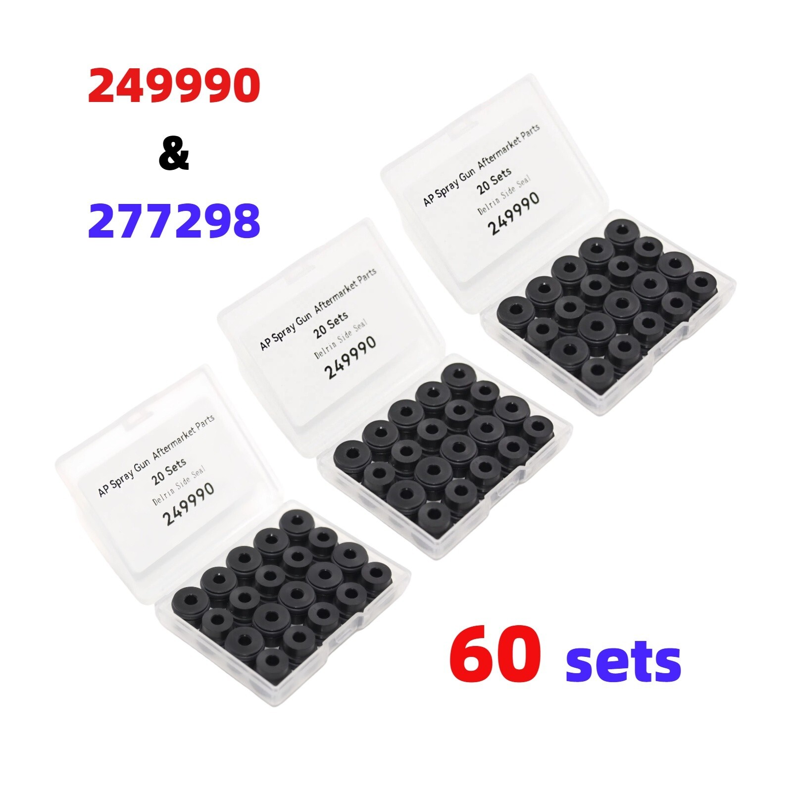 249990 Aftermarket No. of Side Seals Per Kit 60 for Fusion AP Spray Gun 277298