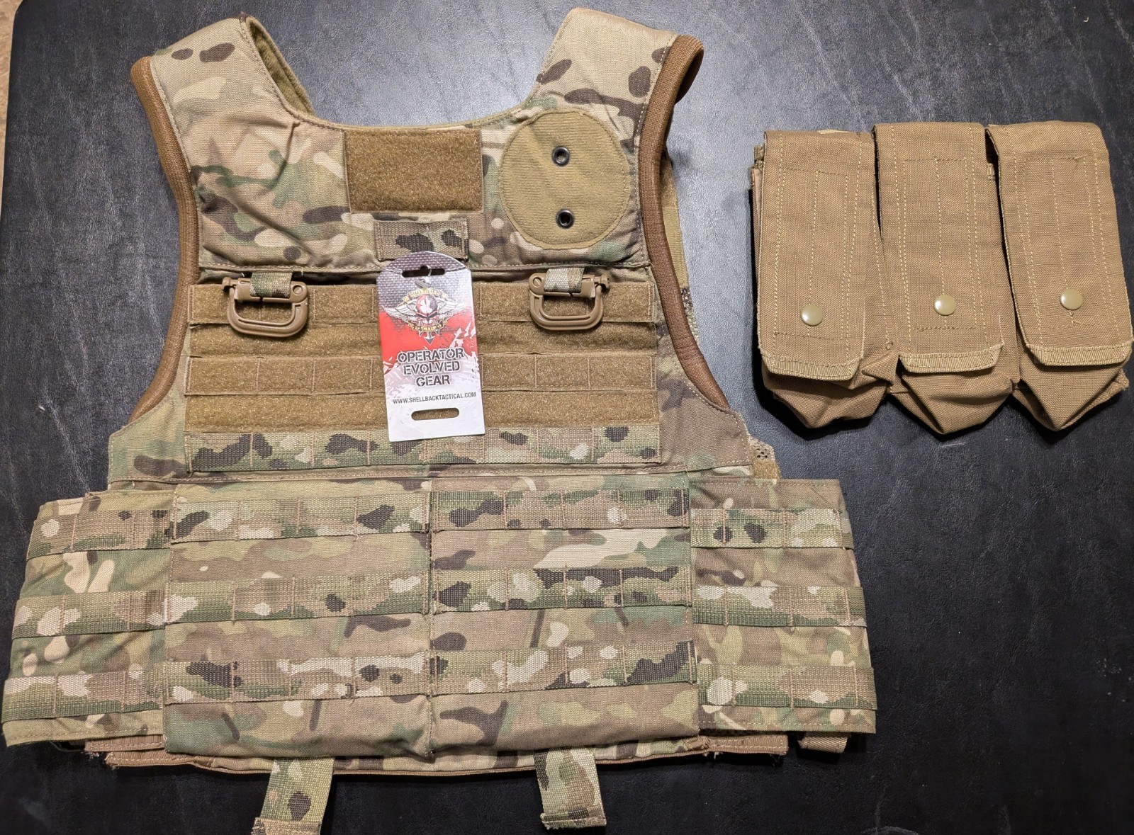 Shellback Tactical RANGER Scalable Plate Carrier (Multicam) W/ Triple  Mag Pouch