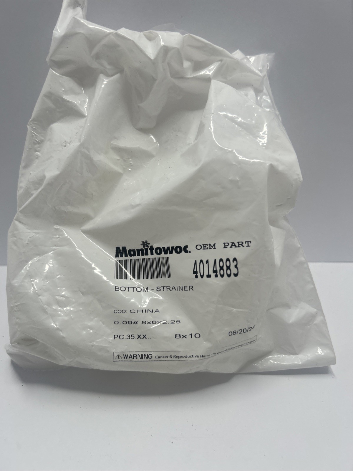 MANITOWOC 4014883 Strainer Bottom 50PG17