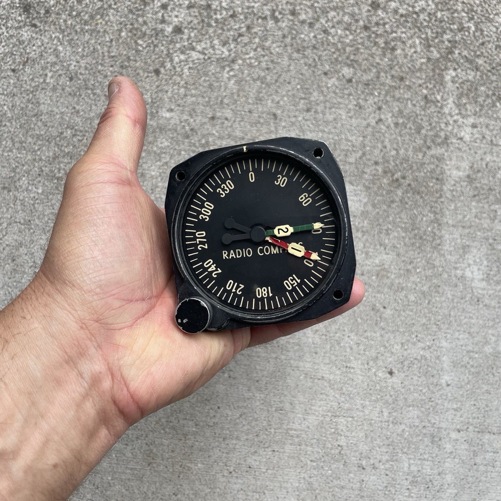 Vintage Lear Radio Compass ADF Indicator Untested