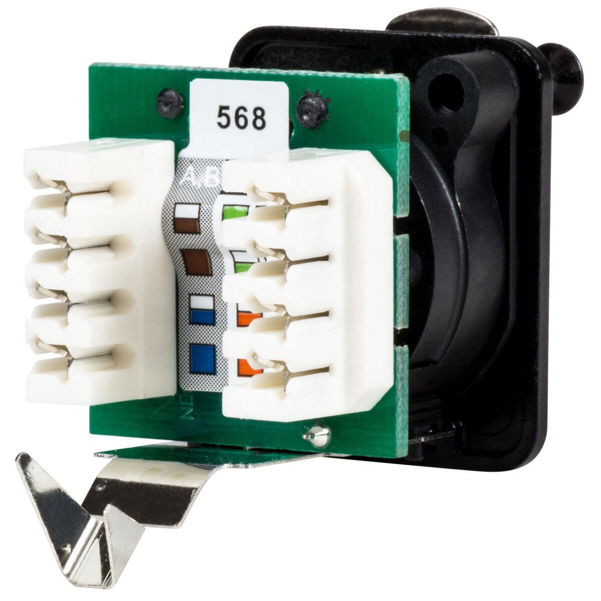 Neutrik NE8FDVYKB D-Series EtherCON Lockable RJ45 Connector System