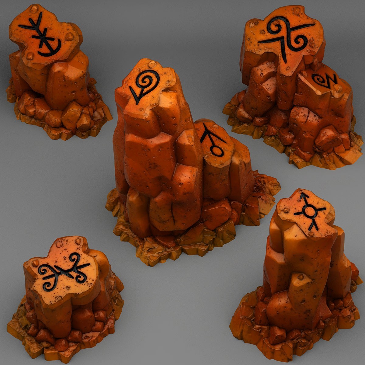 Magic Rune stones Legion Terrain Scenery Tabletop Miniatures 28mm Wargames
