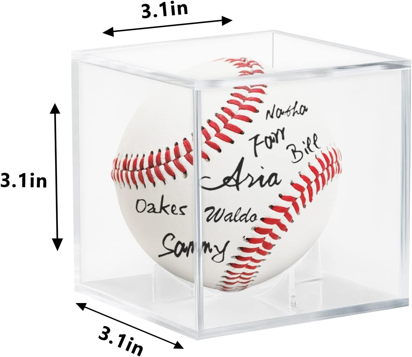12Pack Baseball Display Case Acrylic Cube - UV Protected 12 PC, Clear