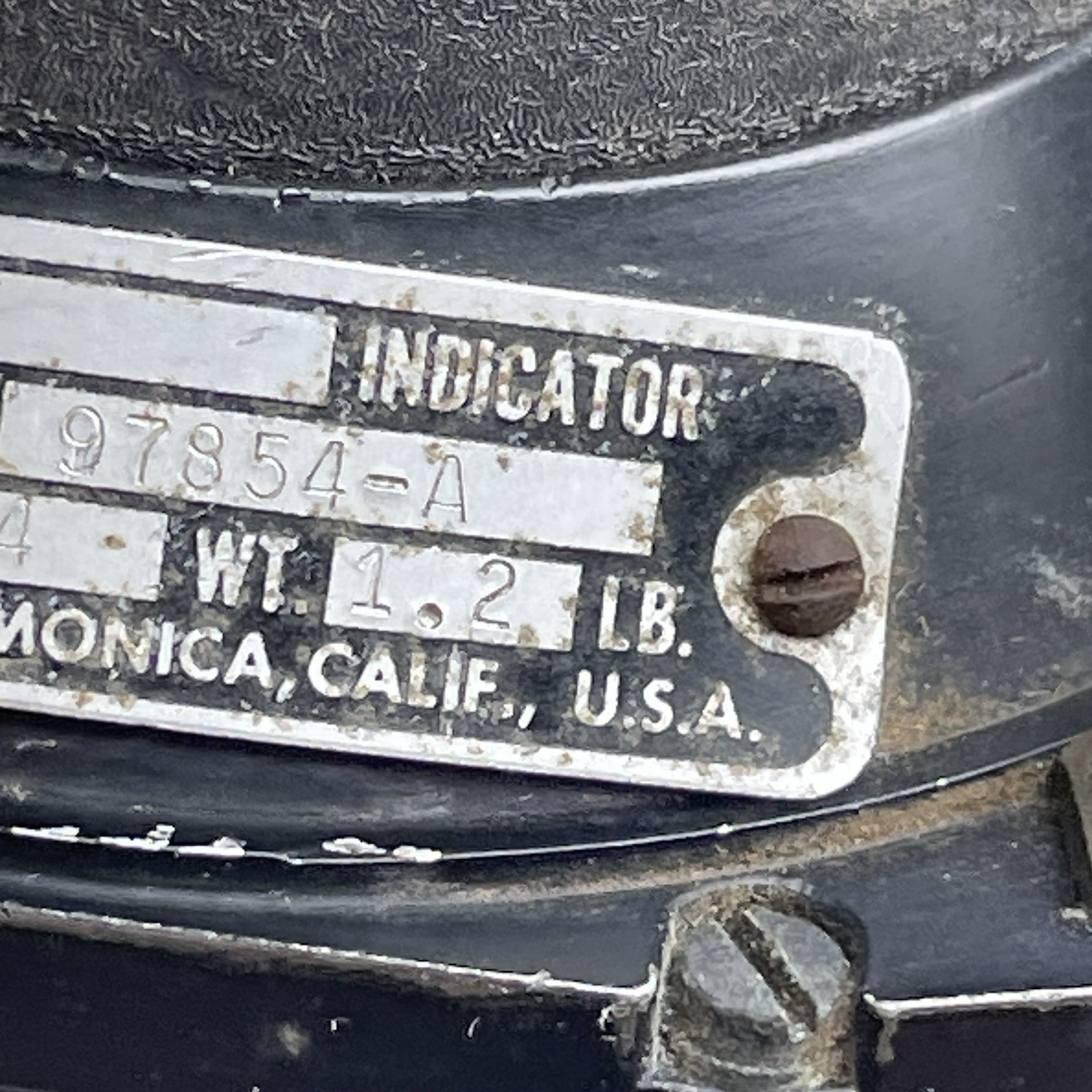 Vintage Lear Radio Compass ADF Indicator Untested