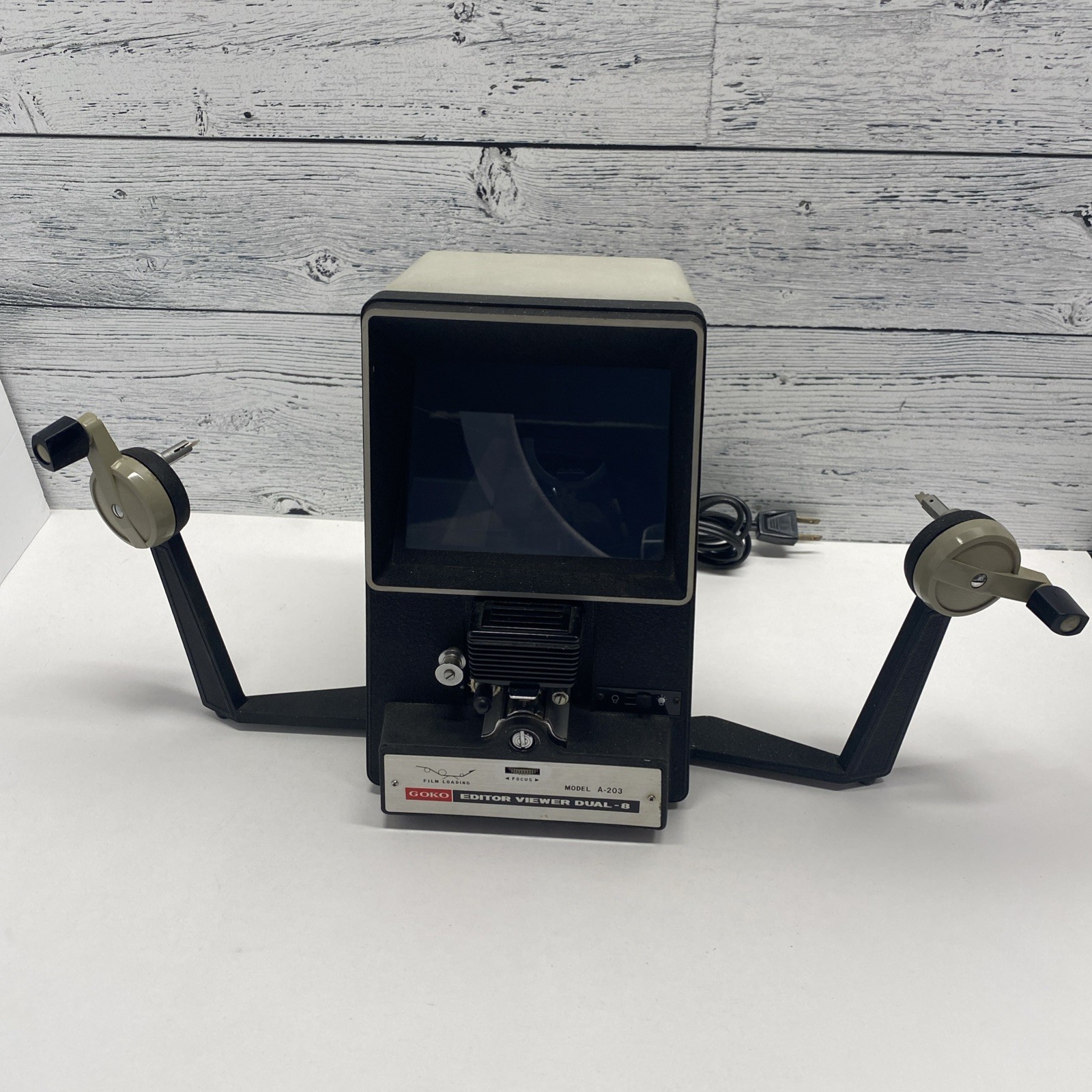 Goko A-203 Dual 8 Film Movie Editor Viewer Bulb Works Untested With Film