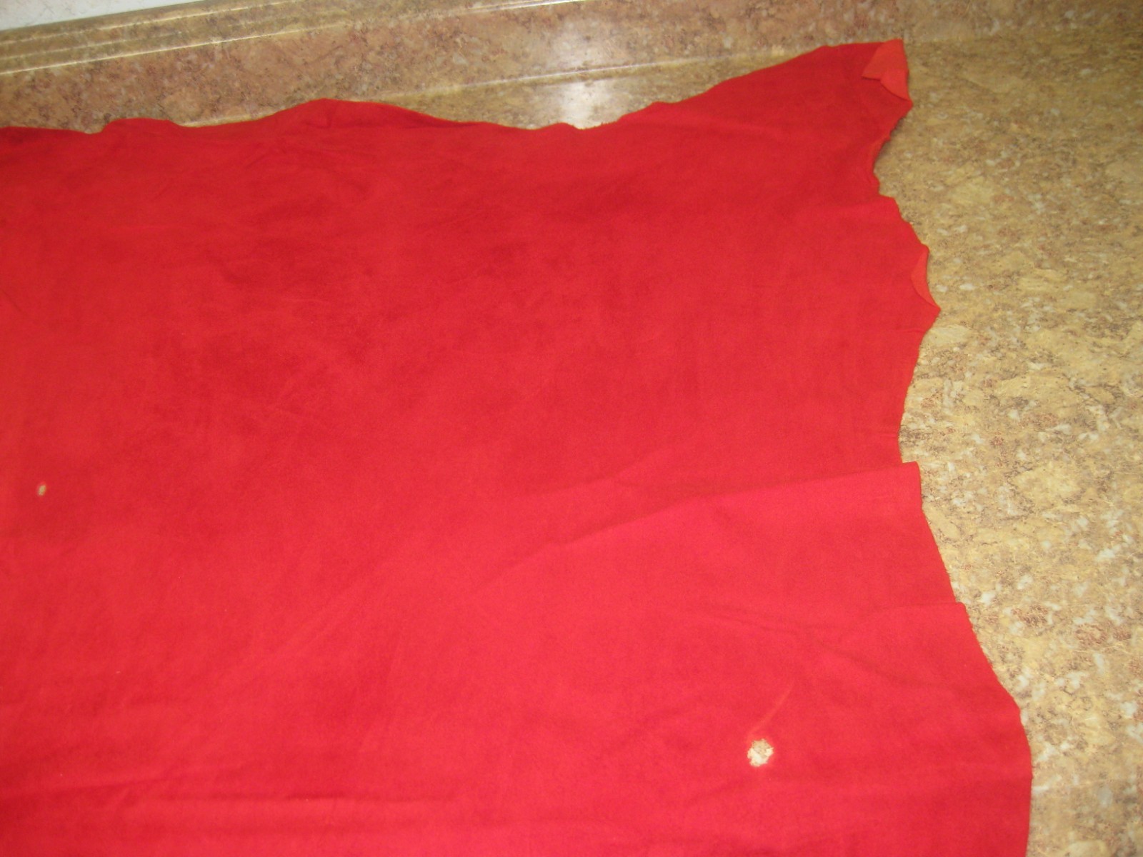 Red Suede Deer Leather #0006667 Row HH