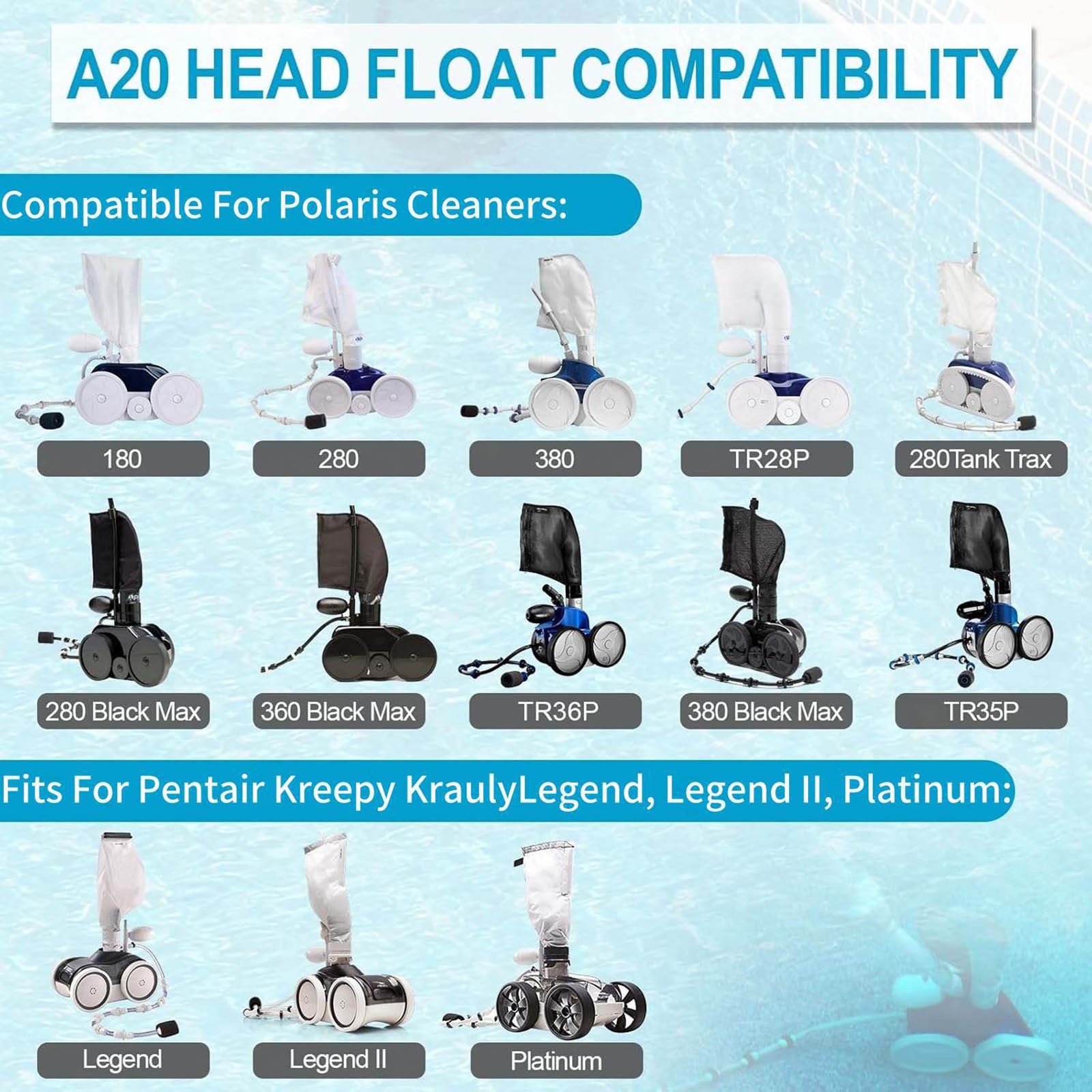 Superior Durability Replacement Pool Cleaner Head Float For Polaris 180 280 380