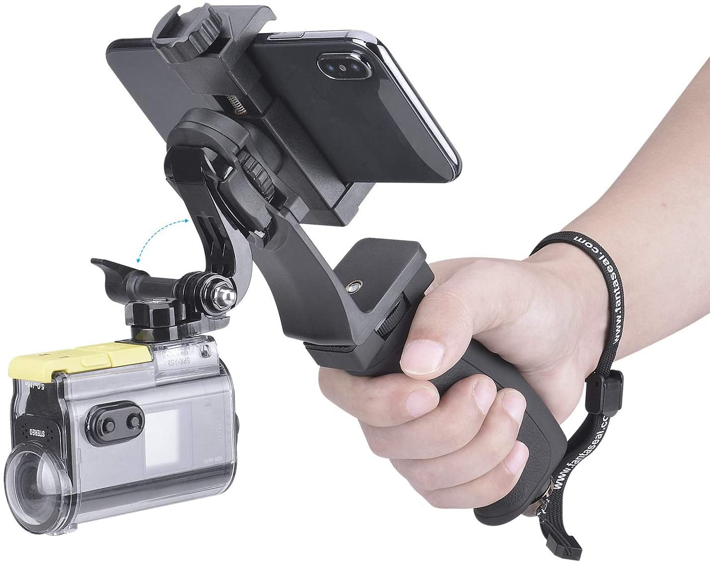2in1 Ergonomic Portable Action Camera+Smartphone SYN Hand Grip Black