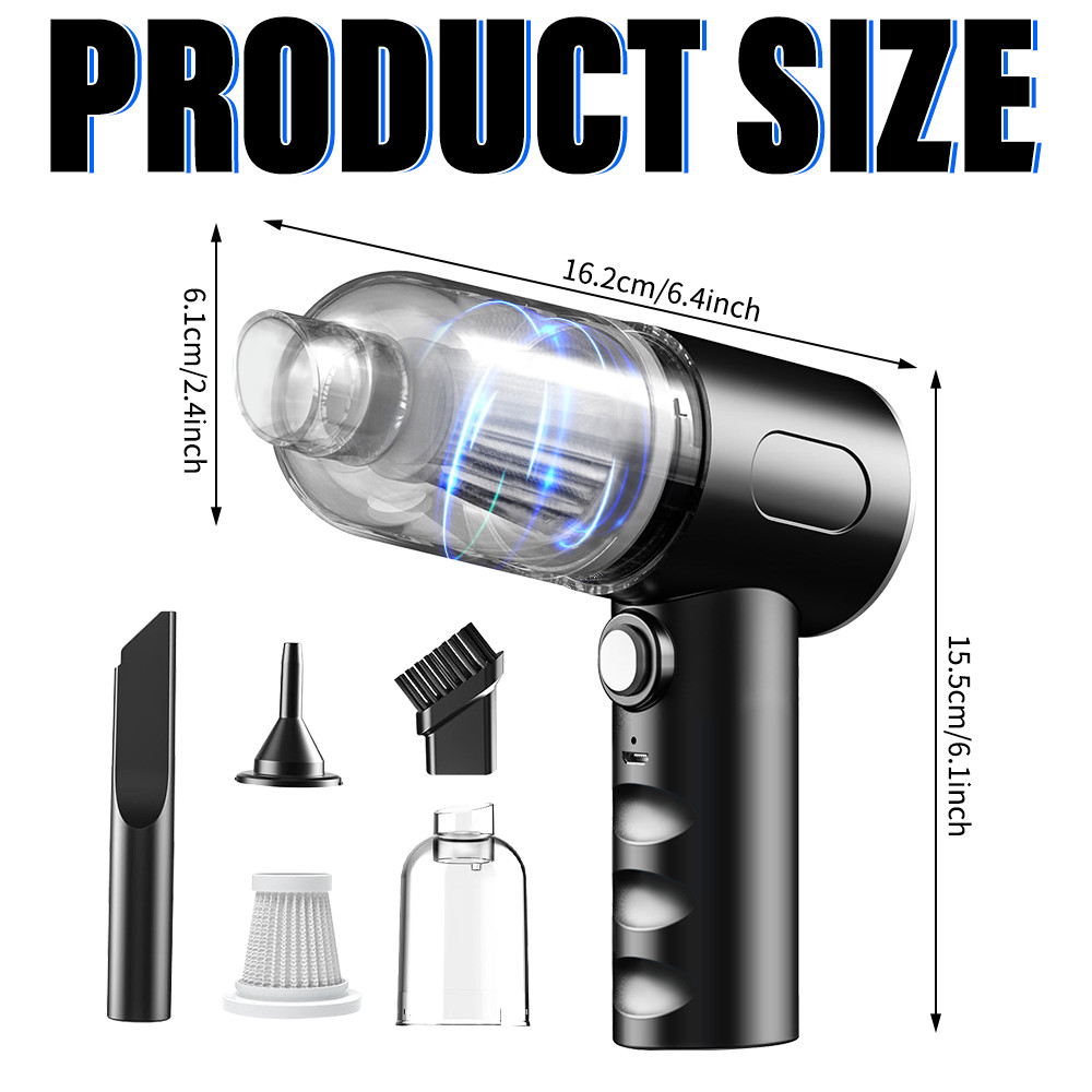 Compressed Air Duster Rechargeable Computer Vacuum Cleaner for PC Keyboard Toys