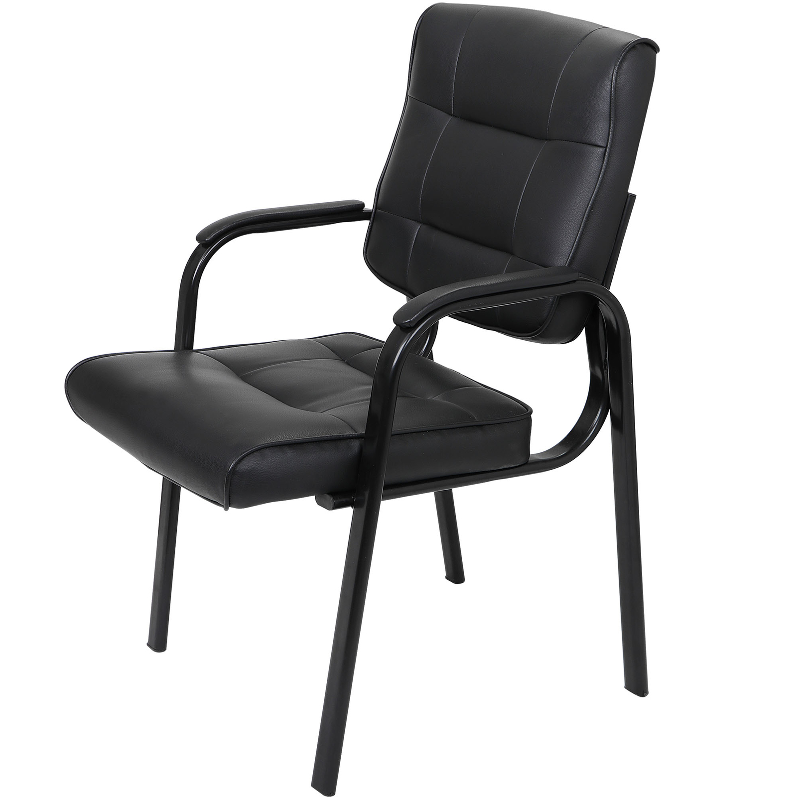HomGarden Leather Guest Chair Office Desk w/Metal Frame Waiting Room Chair
