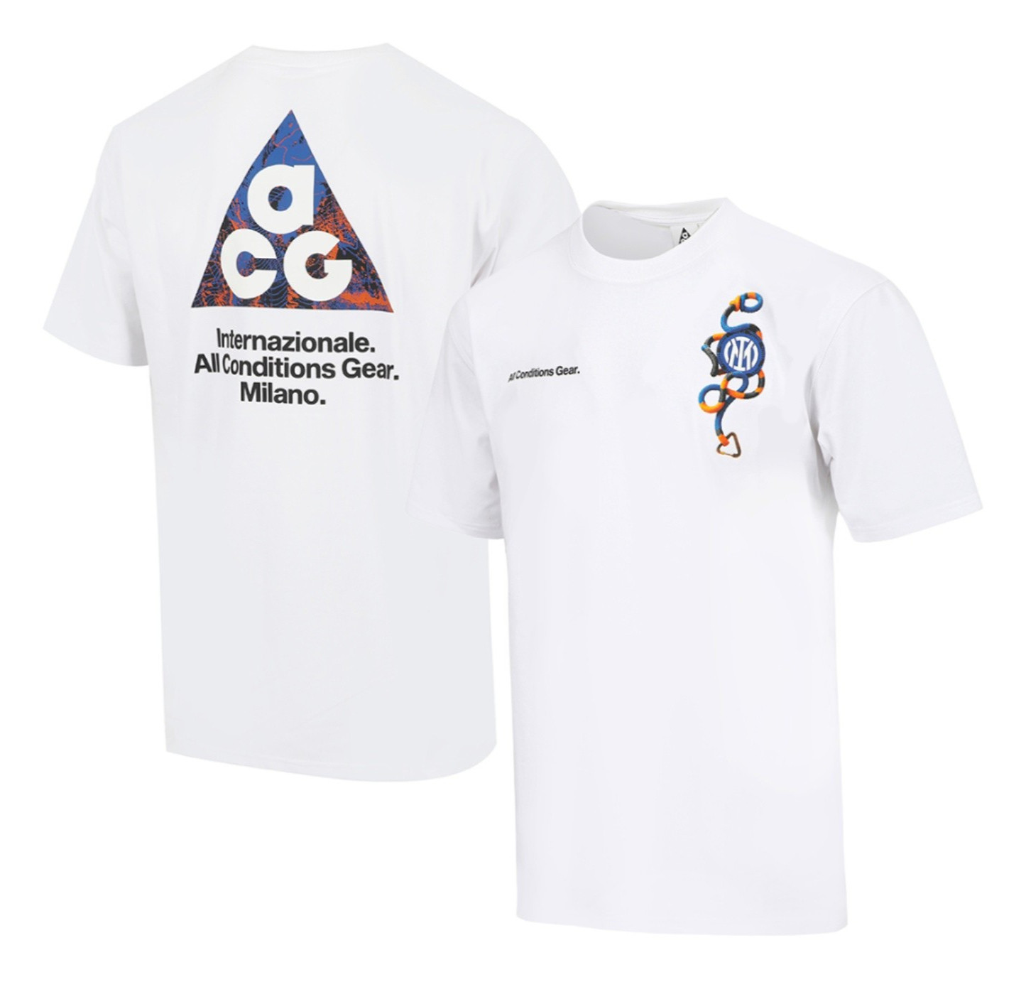 Nike Inter x ACG Milano T-Shirts Men's Sports Soccer Casual  Top Tee IF0513-100