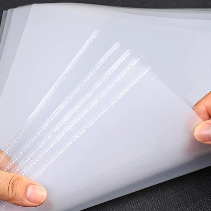 YIRUZWRD 20 Pack Document Clear Plastic Folder Copy 12.2"*8.7", Transparent