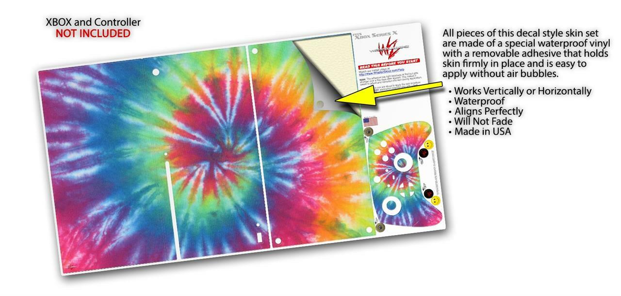 Skins XBOX Series X Console Controller Tie Dye Swirl 104