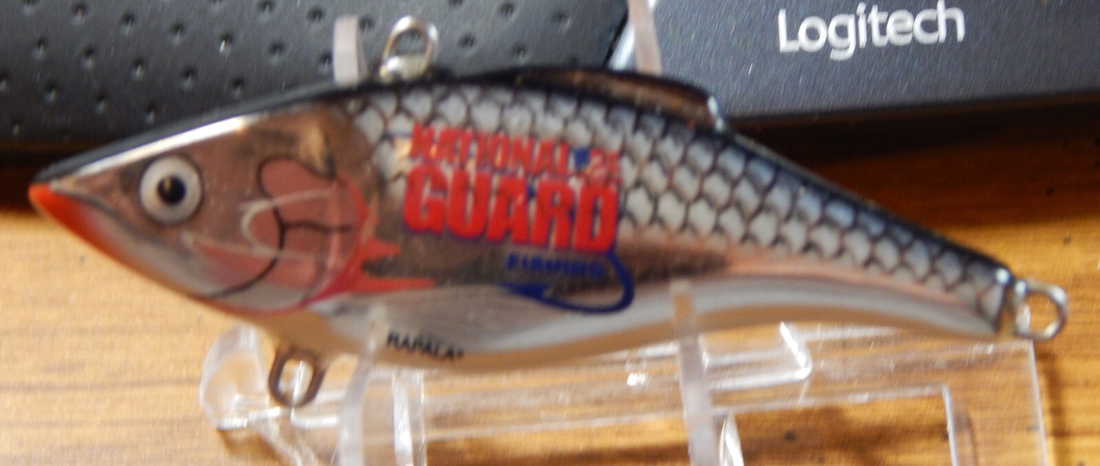 RAPALA RATTLIN NATIONAL GUARD FISHING ADVERTISING LURE 3" BODY NO HOOKS LQQK