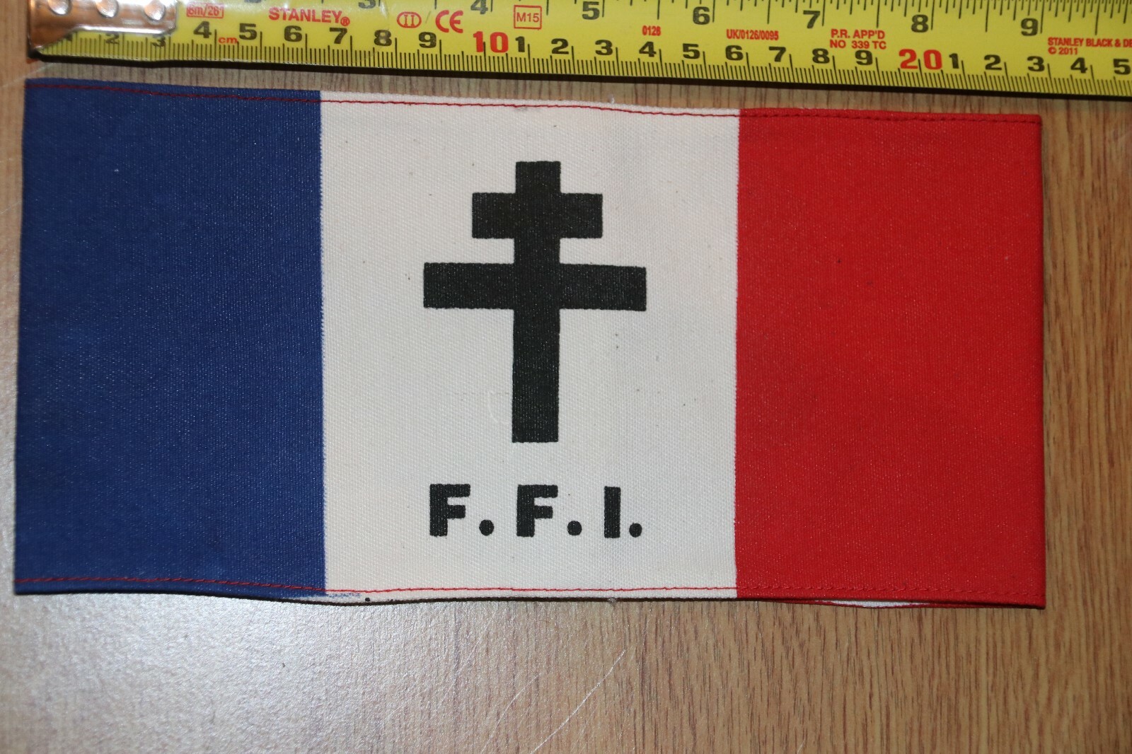 FRENCH ARMY RESISTANCE FREE FRENCH FORCES INTERIOR FFI PRINTED ARMBAND SUPERB