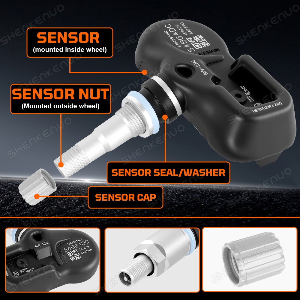 4x Genuine TPMS 42607-33021 Tire Pressure Sensor PMV-107J for Toyota RAV4