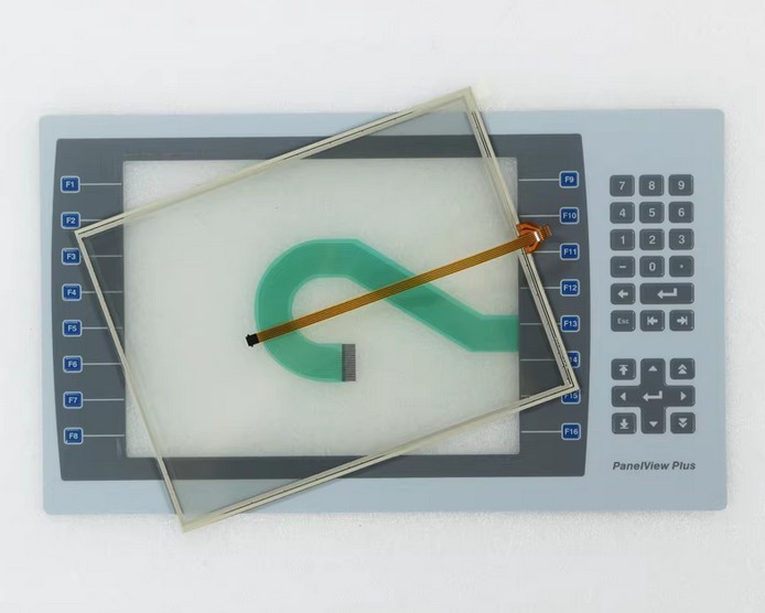 Touch Screen Panel Glass + Membrane Keypad For 2711P-B12W22D9P 2711P-B12W22D9P-B