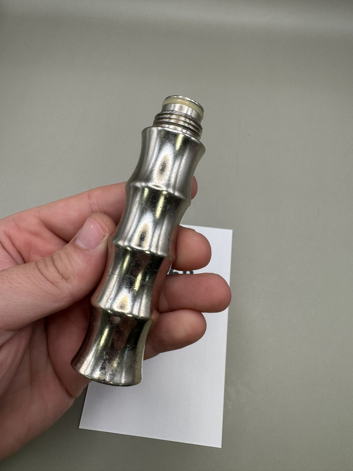 Vintage Paintball CO2 Gas Through Grip Chrome