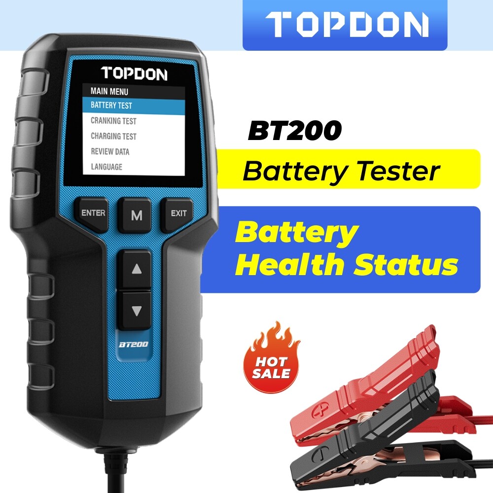 2026 TOPDON BT200 12 Volt Car Load Battery Tester Digital Charging Cranking Test