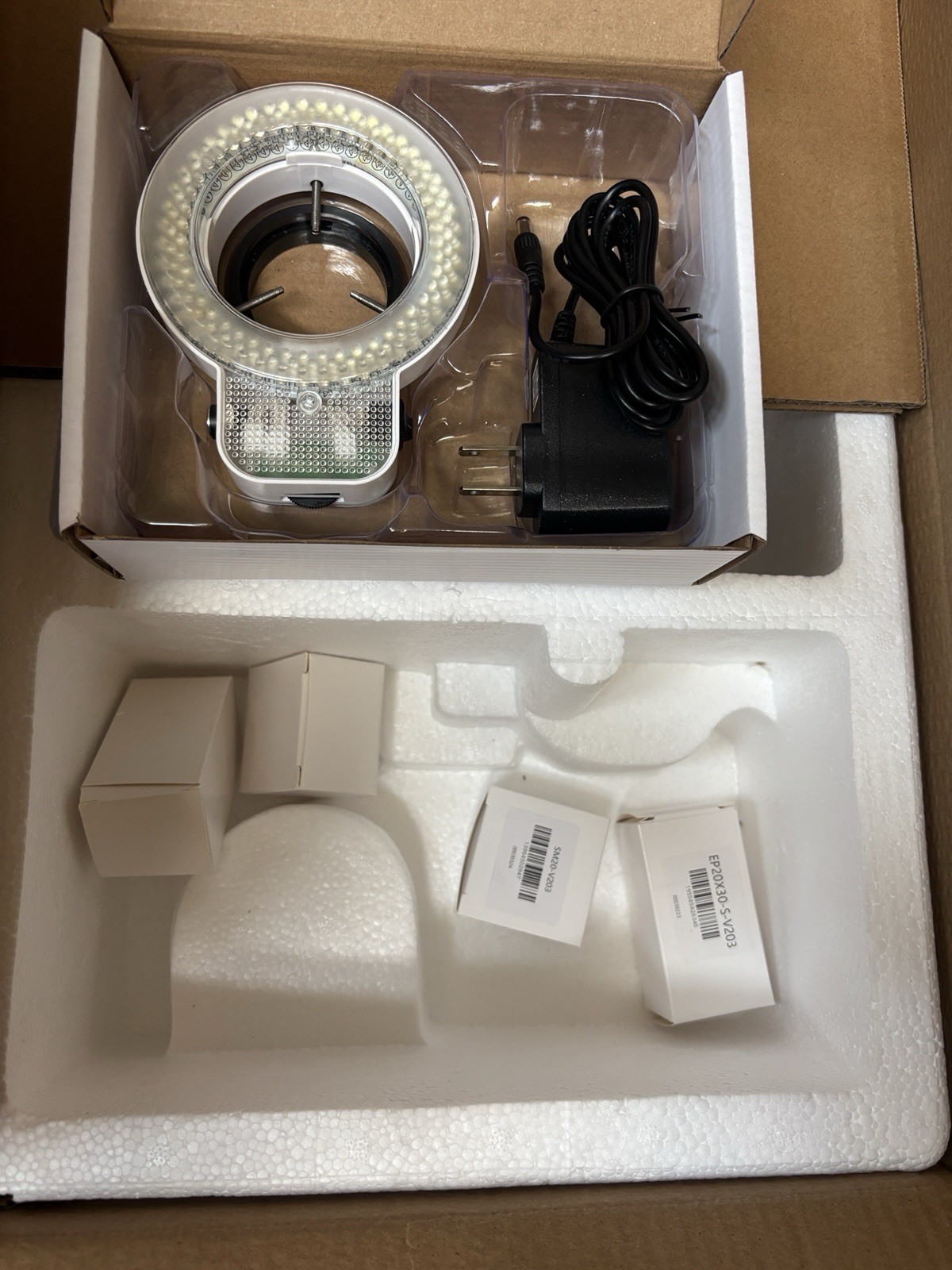 AmScope 3.5X-180X Inspection Zoom Stereo Microscope +144-LED Light