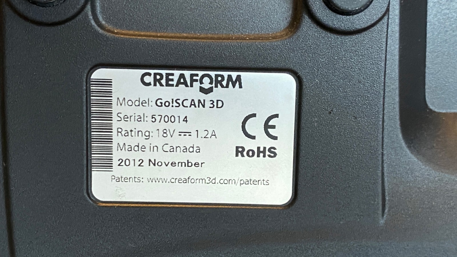Creaform Go!Scan 3D Handheld Scanner with Case - ** Free Shipping**