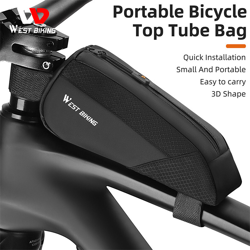 WEST BIKING Portable 3D Bike Bicycle Cycling Top Tube Front Frame Triangle Bag