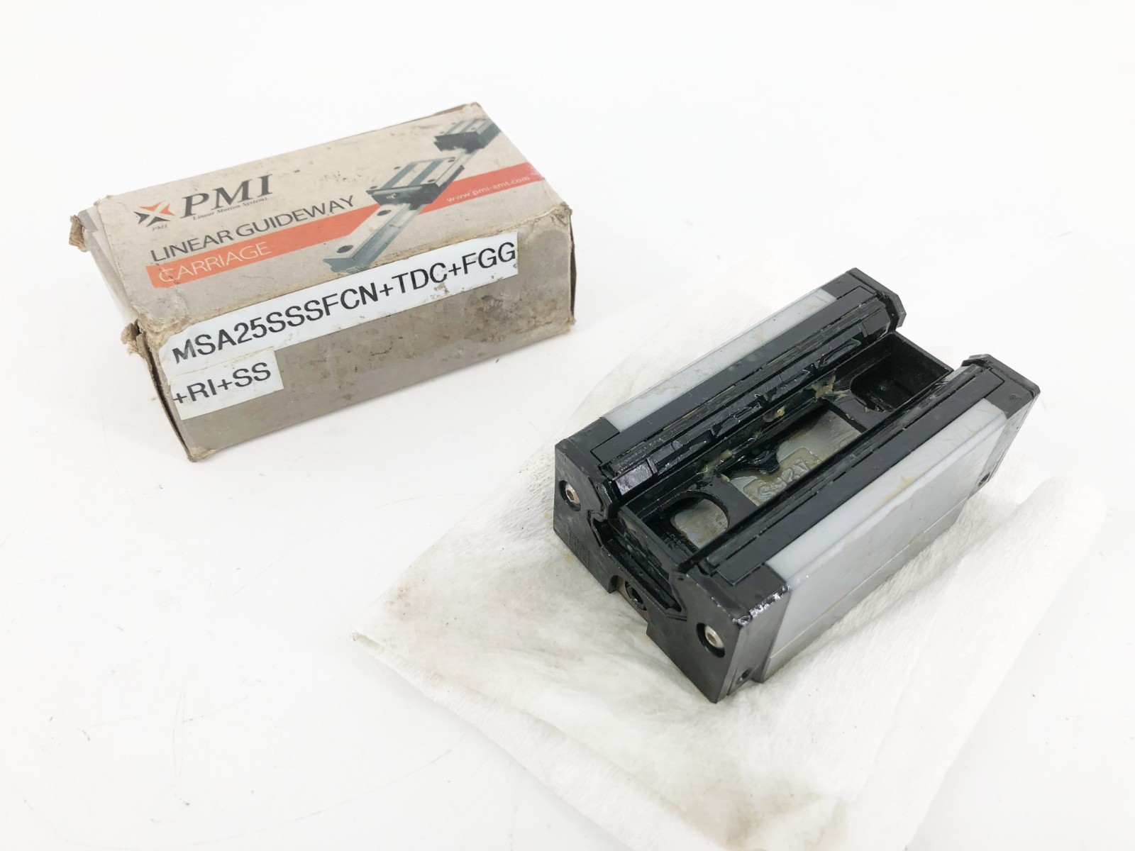 New PMI MSA25SSSFCN+TDC+FGG+RI+SS Linear Guideway Carriage