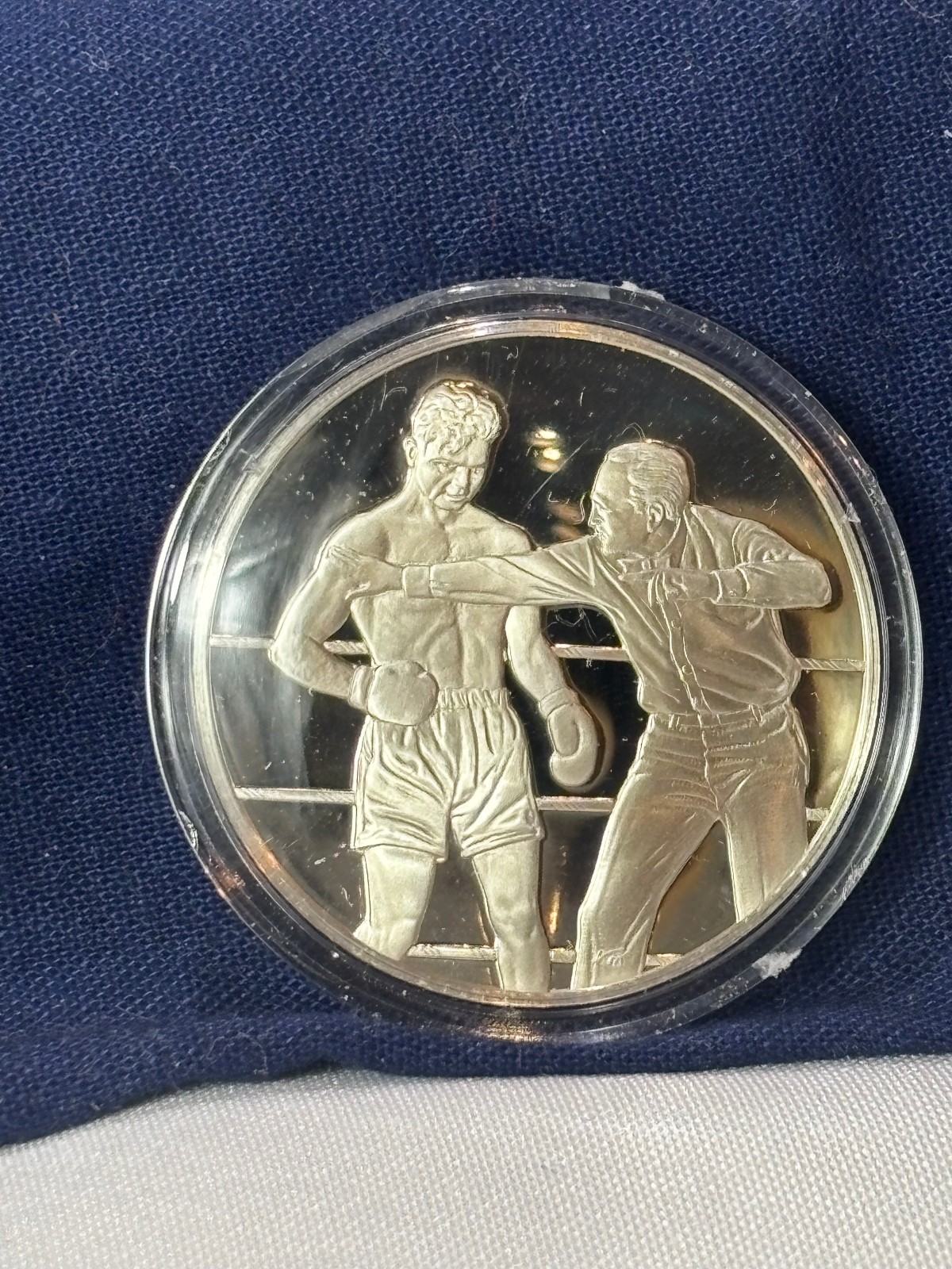 .925 Sterling Silver Round DEMPSEY - TUNNEY FM 100 Greatest Events In Sports