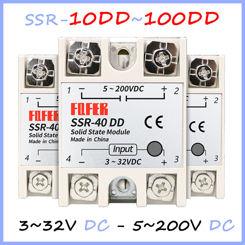 DC-DC Single Phase Solid State Relay Module SSR 10DD-100DD 3~32V DC, 5~200V DC