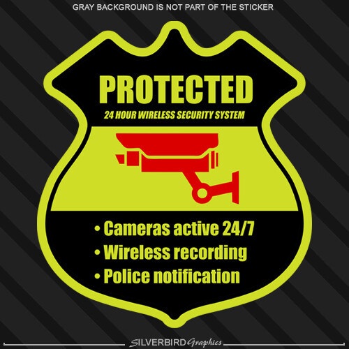 Home CCTV Security Sticker Video Camera Warning Surveillance Caution Protection