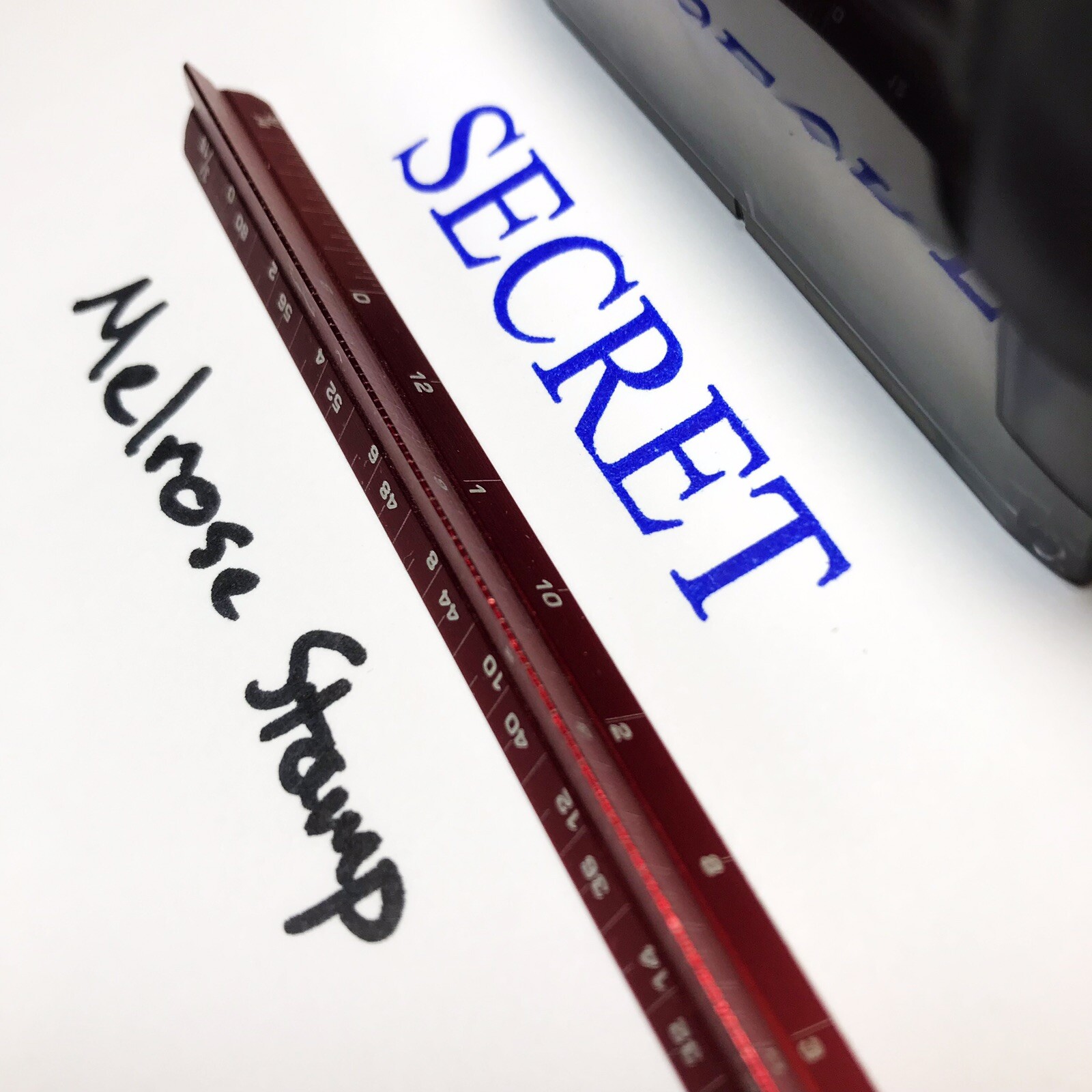 Secret Rubber Stamp Blue Ink Self Inking Ideal 4913