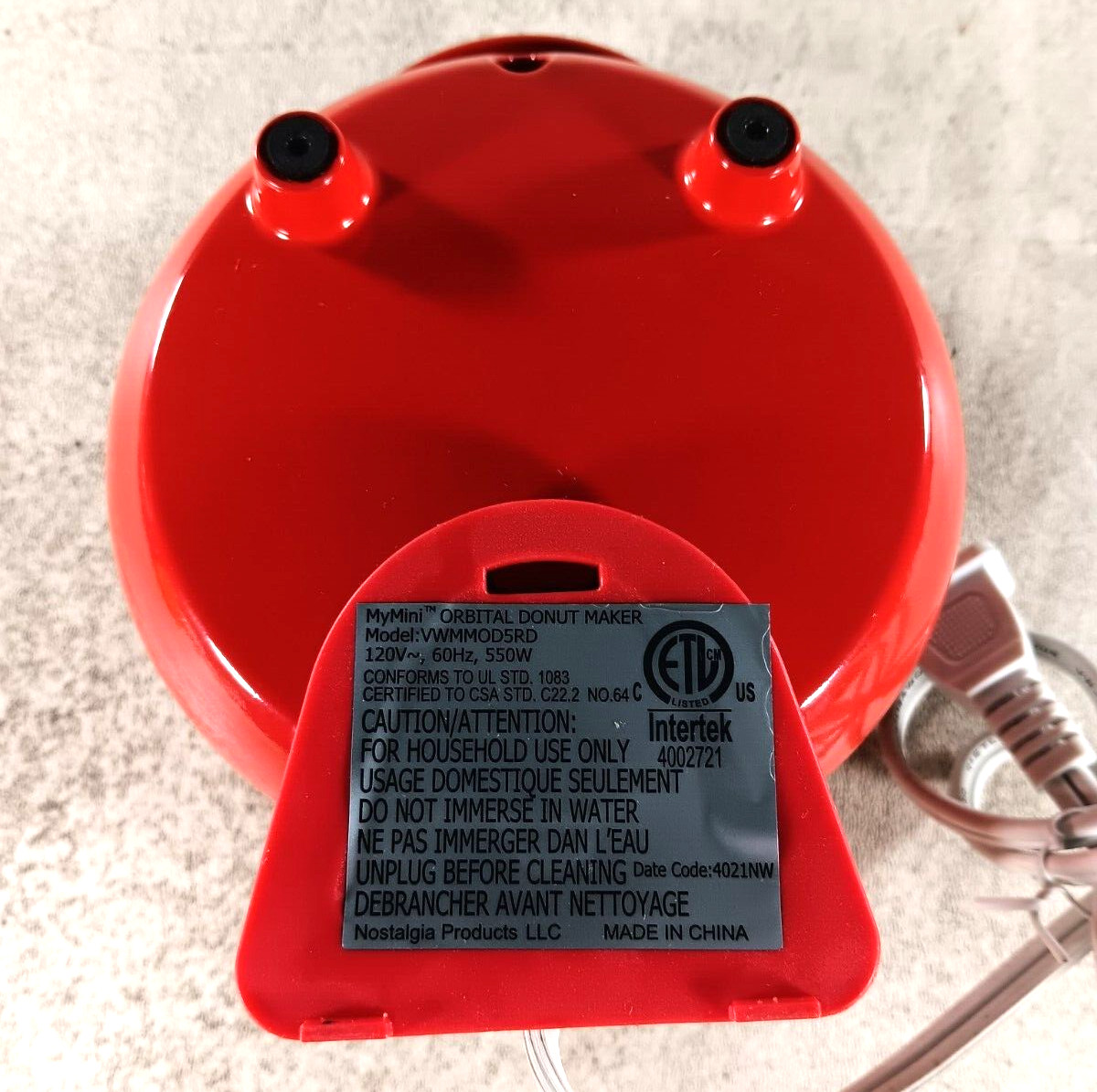 Nostalgia MyMini Orbital Donut Maker Red