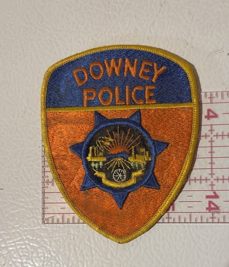 Vintage Downey Police Department patch from California. 3.75” X 4.75”