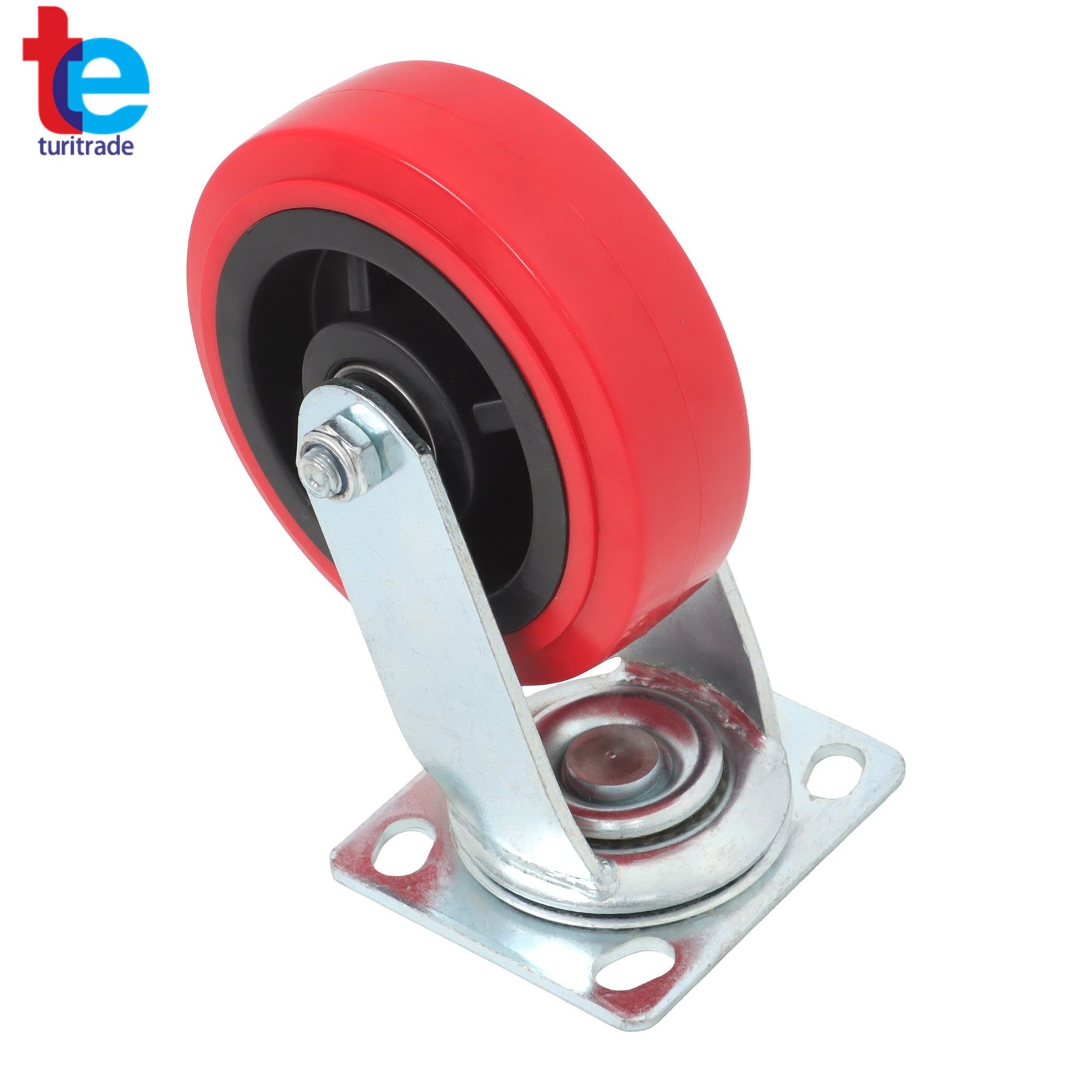 4 Pack Polyurethane 6 Inch Swivel Caster Wheels Heavy Duty 4000Lbs Load Capacity