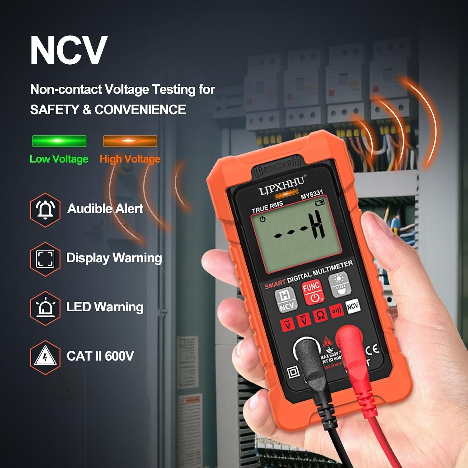 Digital Multimeter Volt Meter TRMS 4000 Counts Auto-Range NCV Voltage Multi T...